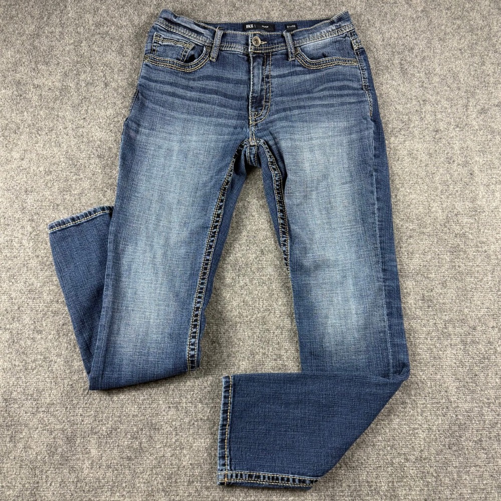 BKE Mason Jeans Mens 31x32 Blue Slim Fit Straight Leg Denim Casual Pants